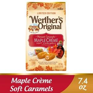 Werther's Original Harvest Caramels Maple Crème – 7.4 oz Bag (Approx. 30 Pieces) – Limited Edition Fall Candy Treats - 1 of 4