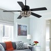 Bella Depot 52" Black Modern Crystal Ceiling Fan with Light - 3 of 4