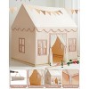 Etokfoks Kids Play Tent 47x40x52 Inch Neutral Indoor Outdoor Playhouse with Star Lights Flags Washable Base Cloth for Boys Girls 1 Piece - 4 of 4