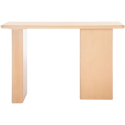 Natural Wood and Metal Rectangle Hallway Table