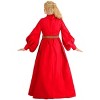HalloweenCostumes.com Princess Bride Adult Buttercup Dress Womens, Red Gown Peasant Traveler Renaissance Faire Costume. - 4 of 4