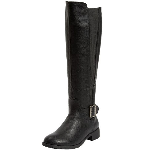 Comfortview Women's Wide Width The Milan Wide Calf Boot - 7 W, Black ...