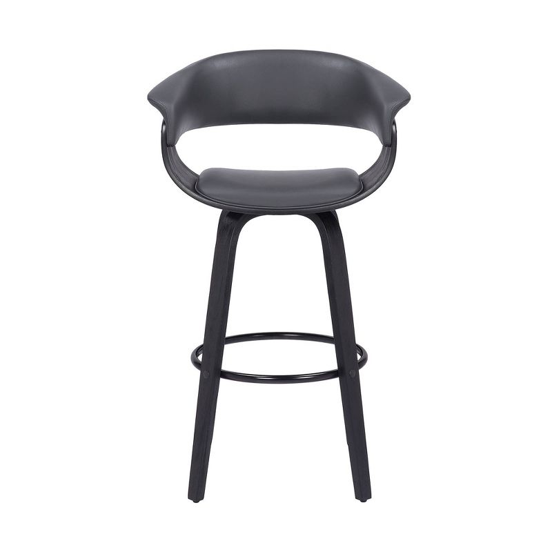 26&#34; Julyssa Swivel Faux Leather Wood Counter Height Barstool - Armen Living, 2 of 10