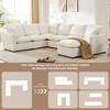 YOOCOZZ Chenille Sectional Sofa with Movable Ottoman and Pure Foam Cushions, Free Combination - 4 of 4