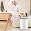 Costway Towel Warmer Bucket  Bathroom 21L Towel Heater with Flip-top Lid & Auto Shut Off Grey/White - 4 of 4