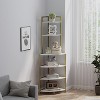 NicBex Bookcases for Living Room 4 Tier Asymmetrical Shelf Design Bookcase Display Storage Shelf with Rustic Wood and Metal Frame for Home - 2 of 4
