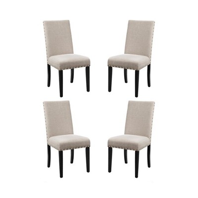 New Classic Furniture, Crispin Natural Beige Solid Wood Dining Chair (Set of 4)