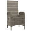 vidaXL 2-Piece Outdoor Patio Chairs - Contemporary Weather-Resistant Gray Poly Rattan Seating with Cushions - Easy Maintenance Armchairs - 4 of 4
