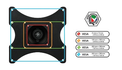 Black Steel Full Motion TV Wall Mount for 13"-42" Screens