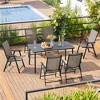 Yaheetech Set of 4 Outdoor Texteline Folding Dining Chairs - 2 of 4