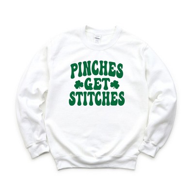 Simply Sage Market Women's Graphic Sweatshirt Pinches Get Stitches