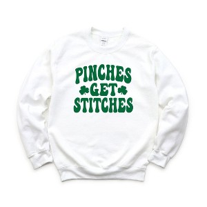 Simply Sage Market Women's Graphic Sweatshirt Pinches Get Stitches - 1 of 3