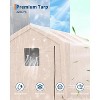7x15FT Carport with 2 Roll-Up Doors & Vents, 240G Heavy-Duty Waterproof PE Tarp, UV-Resistant Storage Sheds for Motorcycle, Firewood & Tools - 4 of 4