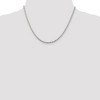 Black Bow Jewelry 2.5mm Sterling Silver Solid Flat Rope Chain Necklace - 2 of 4