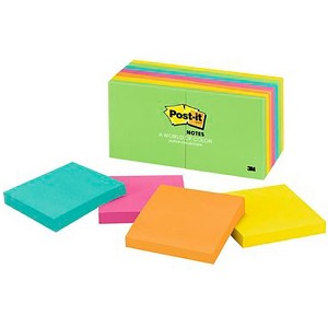 Post-it Original Notes 100 Sheet Pad, 3 x 3 Inches, Floral Fantasy Colors, Pack of 14 - 1 of 4