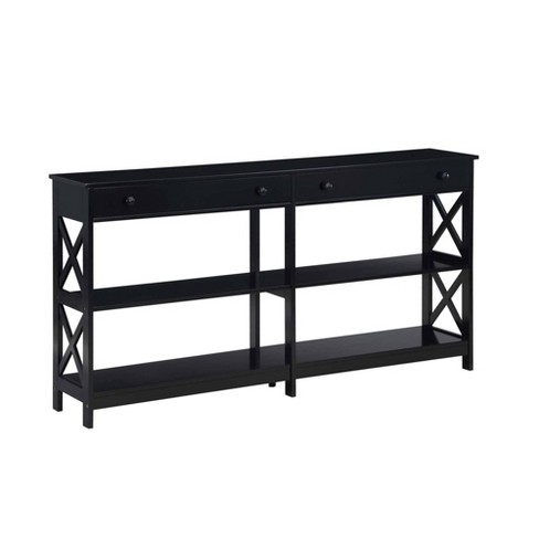 60 black deals console table