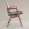 KLAREL Elye Armchair | Cane Backed Dining Chair With Leather Seat - 3 of 4