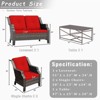UPTIOT 4-Pieces Wicker Outdoor Patio Furniture Sets - 2 of 4
