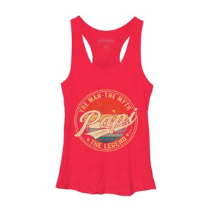 Women's Design By Humans Vintage Sunset Papi, The Man, Myth, Legend By COVI Racerback Tank Top - 1 of 2