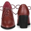 Perphy Women's Pointy Toe Lace Up Block Heels Ankle Booties - 2 of 3