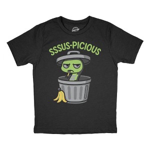 Youth Funny T Shirts Sssus-picious Sarcastic Snake Graphic Novelty Tee For Kids - Crazy Dog Youth T Shirt for Animal Lovers - 1 of 4