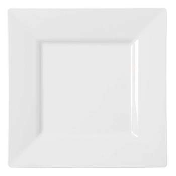 Smarty Had A Party 8" White Square Plastic Appetizer/ Salad Plates (120 Plates)
