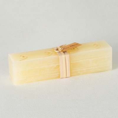 Vance Kitira 12.25" Layered Brick Candle, White