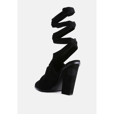 Mama Fav Lace Up Block Heel Mules Women