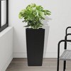 Okak Round/Square Self-Watering Planter with Faux Rattan Design 22.5 Inch Auto-Irrigation Pot for Indoor/Outdoor Plants - 3 of 4