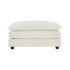 VYNXARIA Ottomans and Benches - White Chenille Footrest for 2, 3, and 4 Seater Sofa Combinations - 1 of 4