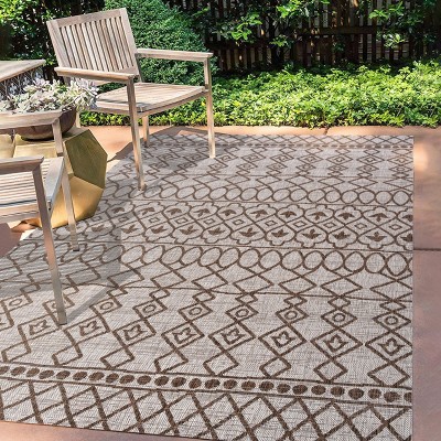 Kafel  Bohemian Indoor/Outdoor Area Rug  - JONATHAN Y
