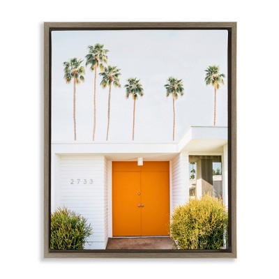 Stupell Industries Palm Springs Orange Door, 17" x 21"