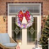 SEVOBAL Wreaths Artificial Christmas Wreath with Bow Winter Wreath Indoor Outdoor Holiday Xmas Decorations, Multicolored, 36"*36"*4" - 4 of 4