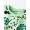 MyKids-USA Summer Baby Kids Unisex Alligator Animals Cartoon Pattern Short Sleeves T-Shirt And Shorts Casual Clothing Set - 2 of 4