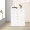 YIYIBYUS Tall Storage Cabinet for Bedroom, White Cabinet with 6 Drawers - 3 of 4