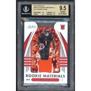 Ja'Marr Chase Rookie 2021 Panini Absolute Rookie Materials #15 (pop 3) BGS 9.5 - 1 of 2