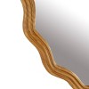 Holli Furniture Circle Wood Wall Mirror Natural Wood - 3 of 4