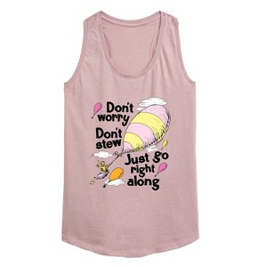 Women's - Dr. Seuss - Don't Worry Go Along Graphic Racerback Tank - 1 of 4