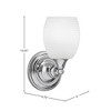 Toltec Lighting Any 1 - Light Sconce in  Chrome with 5" White Linen  Shade - 2 of 2