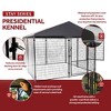 Lucky Dog STAY Series Black Powder Coat Steel Frame Villa Dog Kennel with Waterproof Canopy Roof and Single Gate Door - 2 of 4