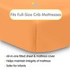 BreathableBaby All-in-One Fitted Sheet & Waterproof Cover, For 52" x 28" Crib Mattress (2-Pack), Coral - 2 of 4