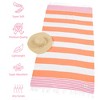 American Soft Linen 4 Piece Turkish Peshtemal Beach Towel Set, Light Weight Peshtemal Beach Pool Towels - 4 of 4