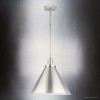 Urban Ambiance Luxury Modern Farmhouse Indoor Pendant,  14''H x 16"W x 16''D,  Brushed Nickel Finish, UHP4677 - 3 of 4