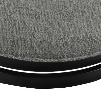 Charcoal Gray Swivel Backless Metal Counter Stool