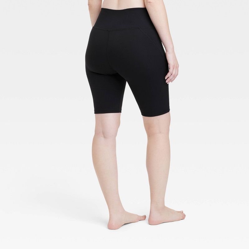 Women's Brushed Sculpt High-Rise Bike Shorts 10" - All In Motion™, 5 of 9