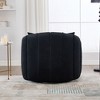 Sapphtopaz Swivel Accent Barrel Chair with 3 Pillows, Oversized Upholstered Comfy Sofa Chair, Pumpkin-Shape Chairs for Living Room, Bedroom - 4 of 4