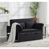 VYNXARIA 46inch Pull-out Sleeper Sofa bed, can be easily converted into a twin size bed,Black - 4 of 4