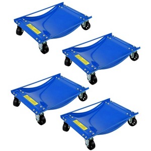 Car Dolly -10000LBS Capacity Heavy Duty Wheel Dollies for Moving Cars, 3.5" Steel Casters, Anti-Slip Rails, Alloy Steel (24x15in) - 1 of 4