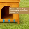 phiestina 2-Story Wooden Feral Cat House, Yellow, with Stairs & Balcony for Indoor/Outdoor Use - 4 of 4