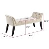 NicBex 50" Storage Bench Modern Velvet Armrest Button-Tufted Ottoman Bench for Bedroom, Entryway - 3 of 4